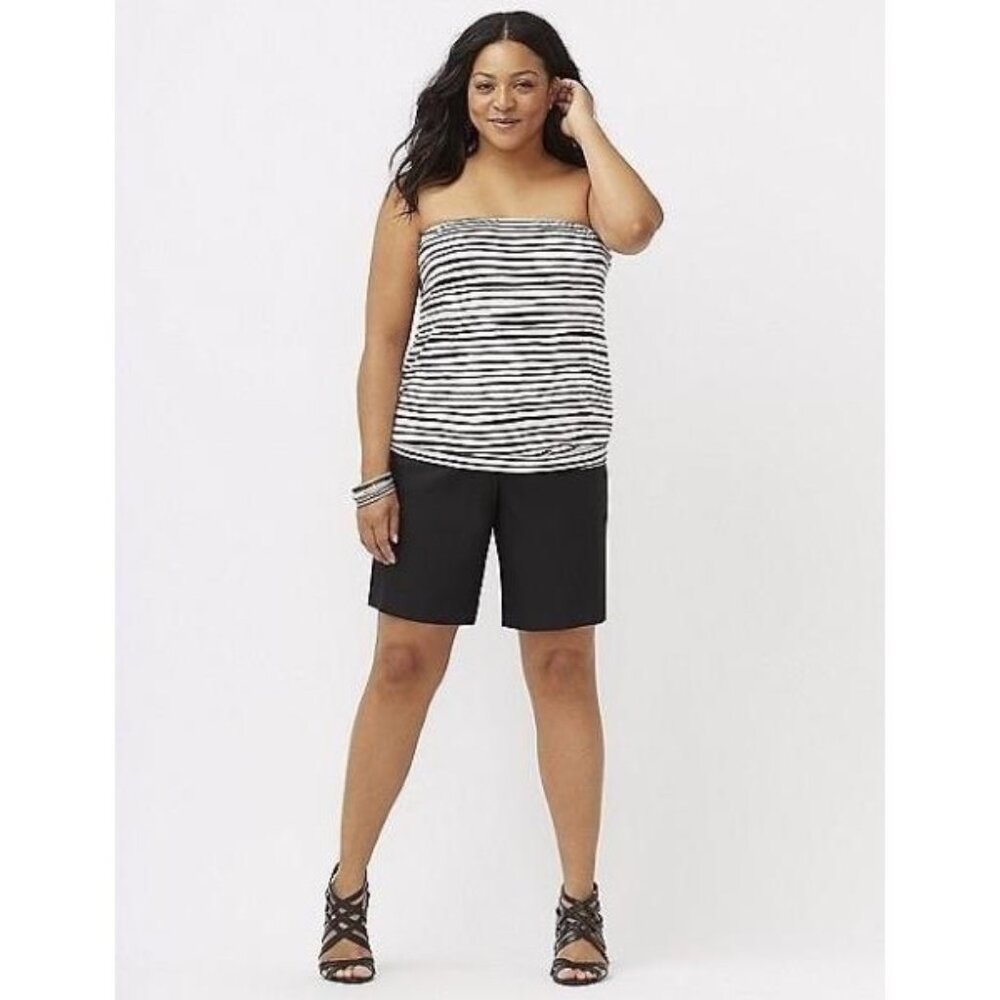 Lane Bryant Wave Stripe Tube Top Tank 22/24
